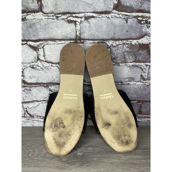 Kaanas Black Leather Synthetic Casual Columbia Slide Sandals Women Sz 9M US/40EU - Picture 6 of 16